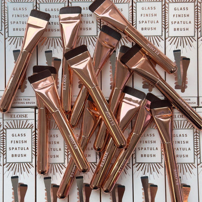 Rose Gold Glass Finish Spatula Brush